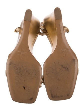 Valentino Leather Studded Accents Sandals