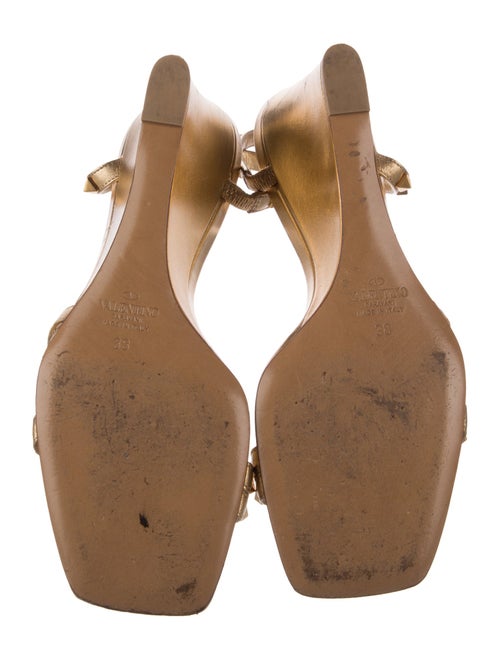 Valentino Leather Studded Accents Sandals