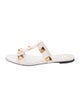 Valentino Leather Studded Accents Slides