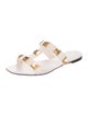 Valentino Leather Studded Accents Slides