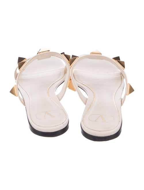 Valentino Leather Studded Accents Slides
