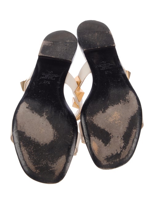 Valentino Leather Studded Accents Slides
