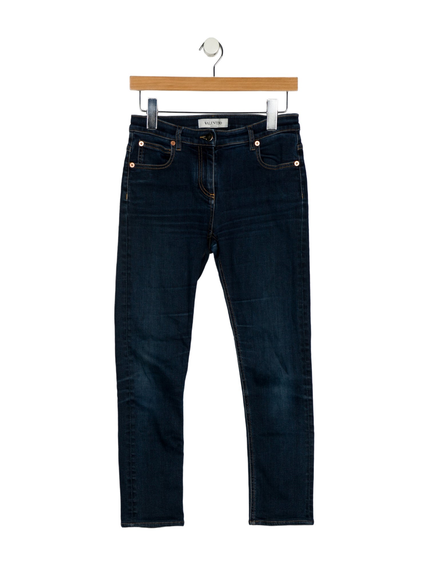 Valentino Mid-Rise Skinny Leg Jeans