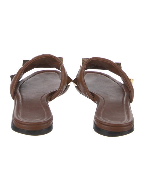 Valentino Leather Studded Accents Slides