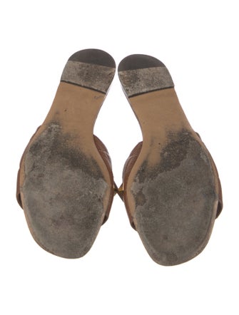 Valentino Leather Studded Accents Slides