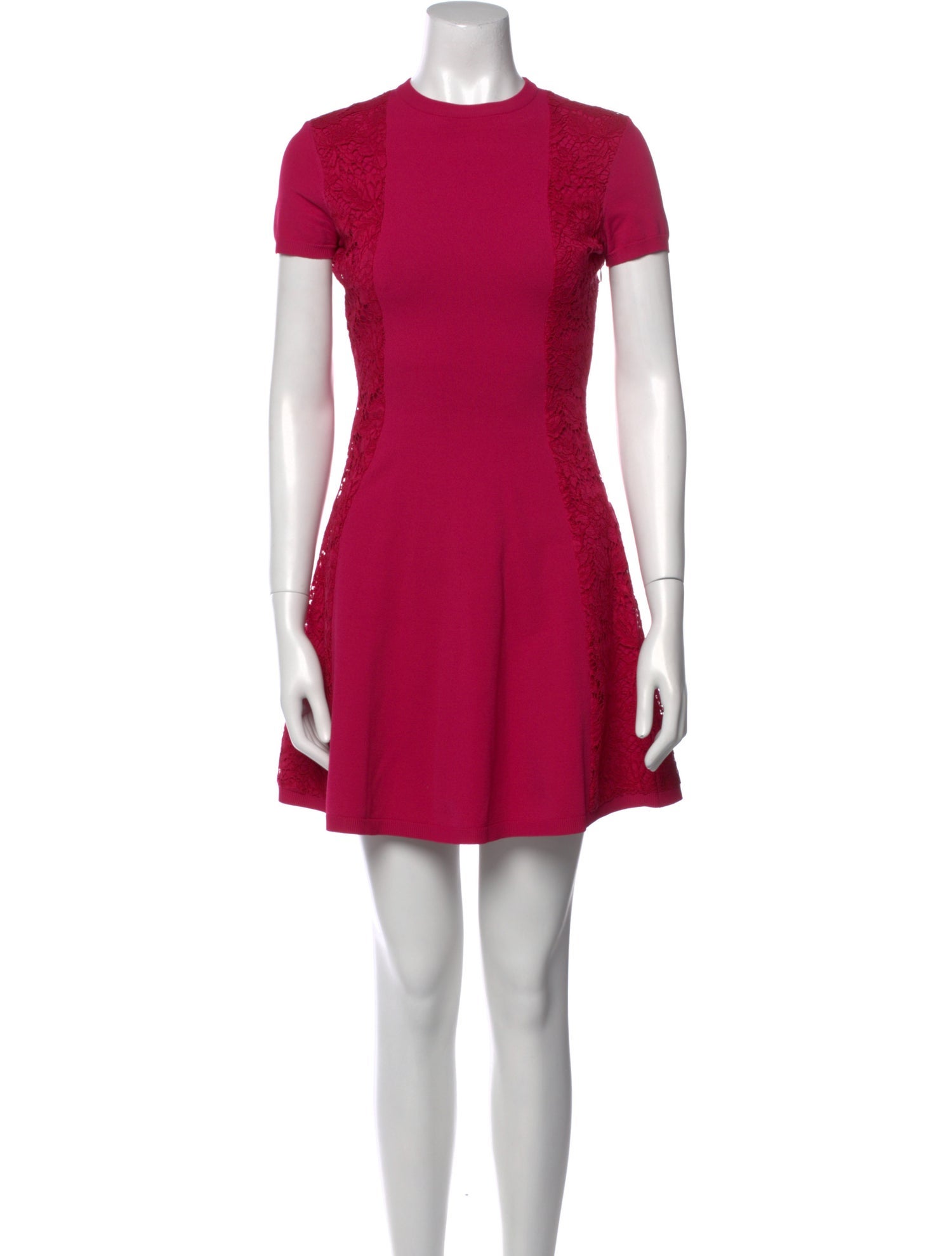 Valentino Crew Neck Mini Dress - Pink Dresses, Clothing - VAL527324 | The  RealReal