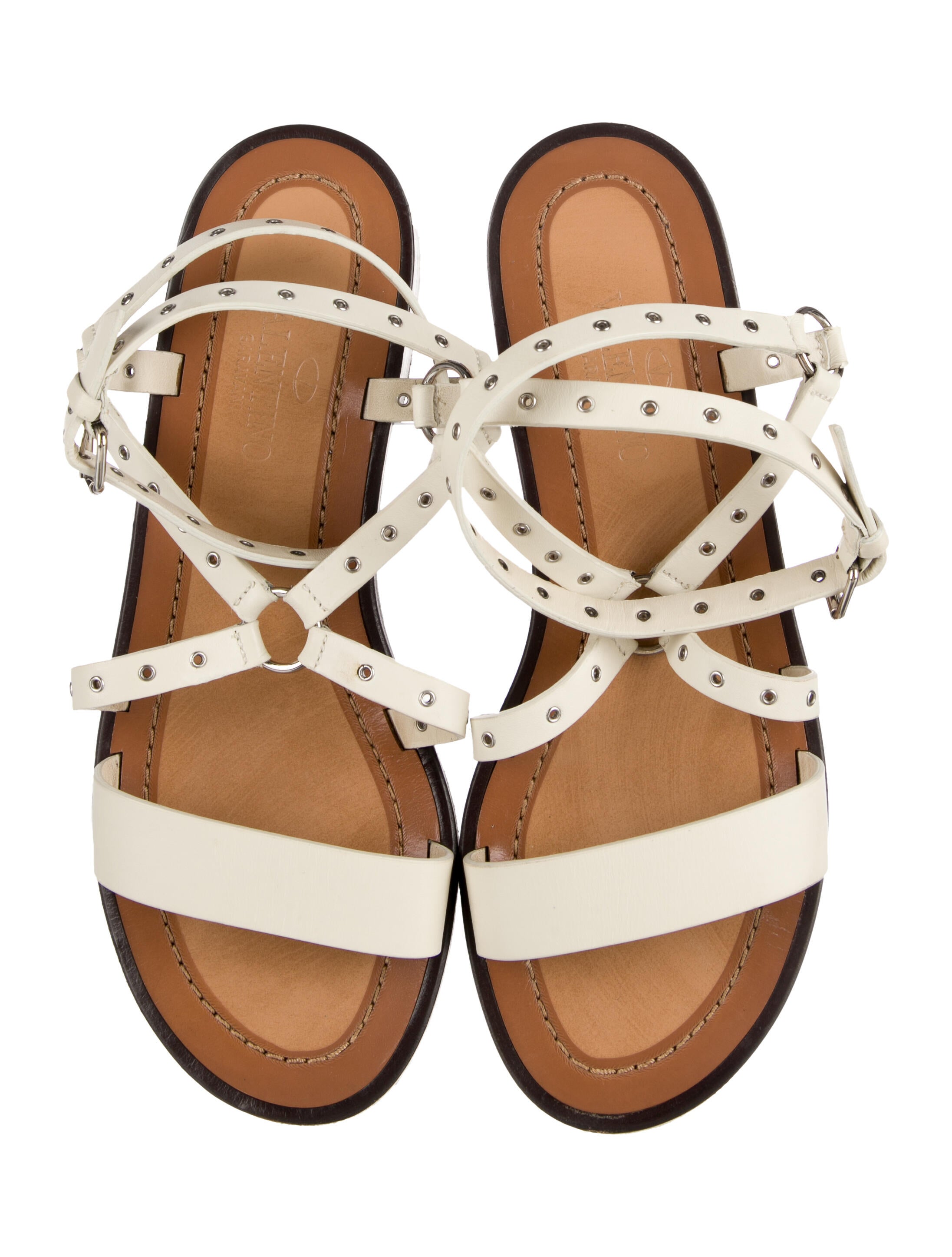 Valentino Leather Gladiator Sandals