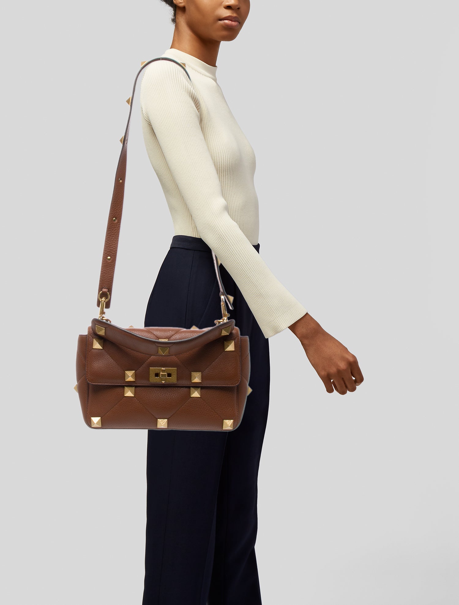 Valentino Rockstud Top Handle Bag