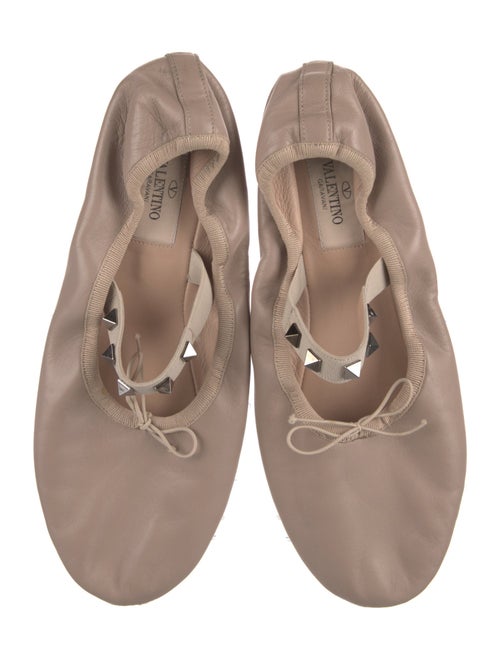 Valentino Rockstud Accents Leather Mary Jane Flats