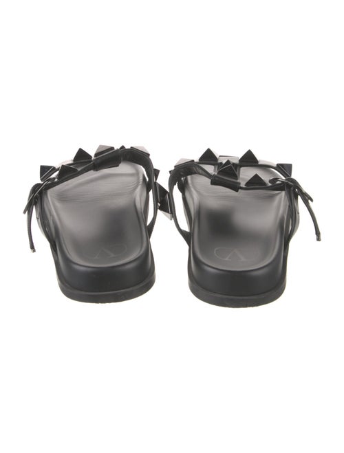 Valentino Rockstud Accents Leather Slides