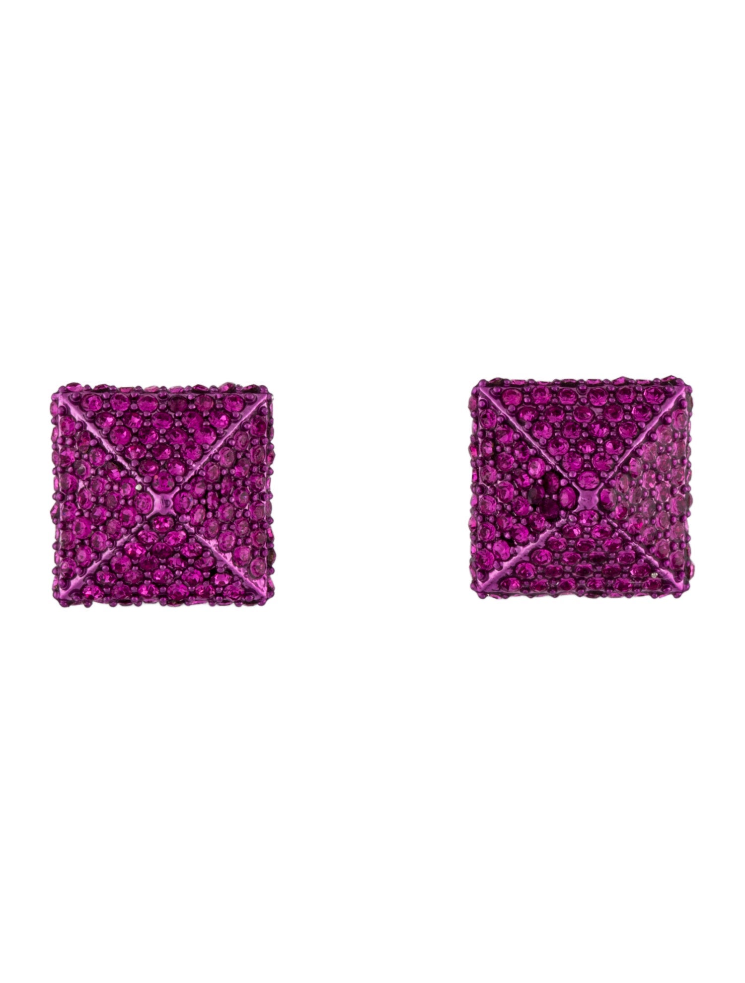 Valentino Crystal Rockstud Stud Earrings