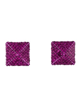 Valentino Crystal Rockstud Stud Earrings