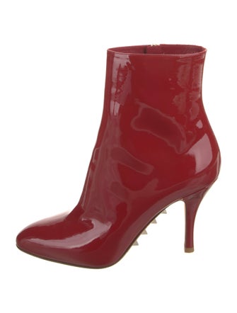 Valentino Rockstud Accents Patent Leather Boots