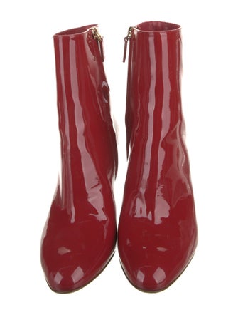 Valentino Rockstud Accents Patent Leather Boots