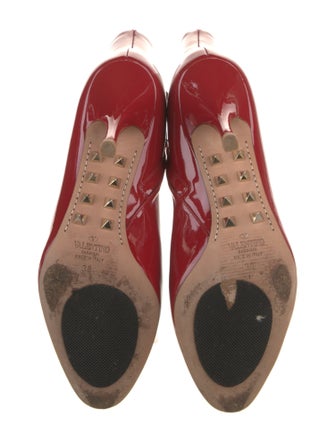 Valentino Rockstud Accents Patent Leather Boots