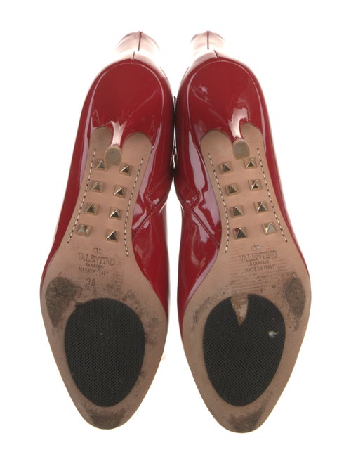 Valentino Rockstud Accents Patent Leather Boots