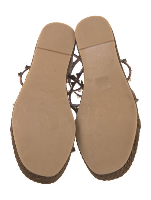 Valentino Rockstud Accents Leather Espadrilles