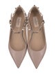Valentino Rockstud Accents Leather Mary Jane Flats