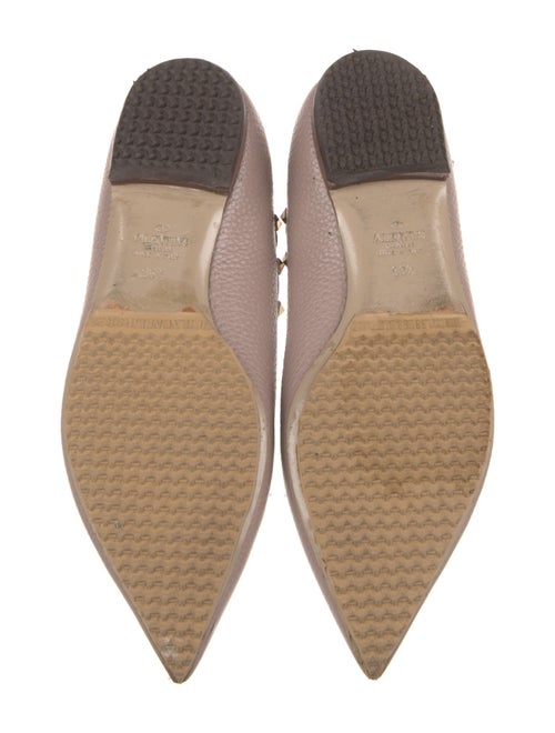 Valentino Rockstud Accents Leather Mary Jane Flats
