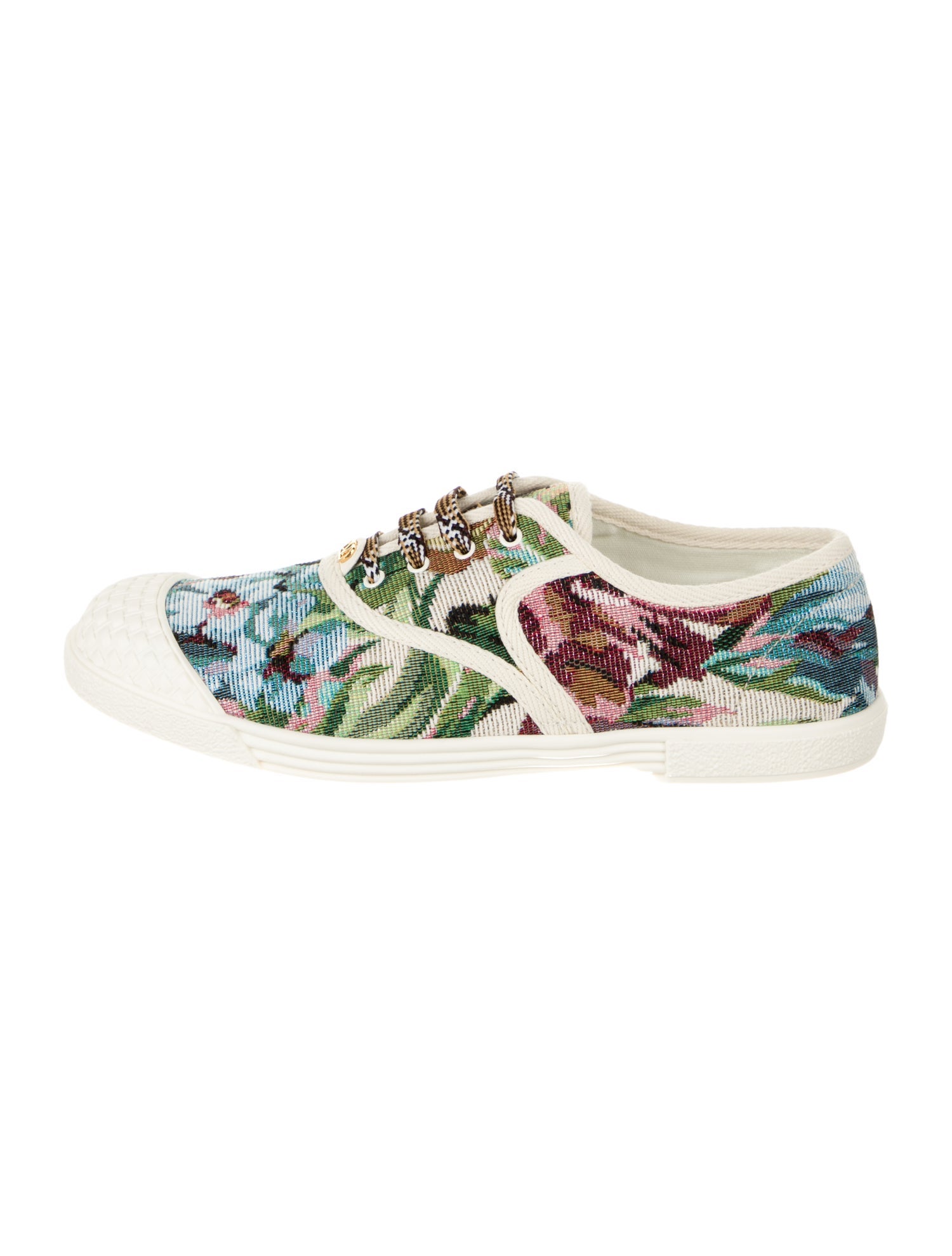 Valentino Canvas Floral Print Sneakers w/ Tags