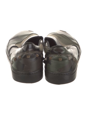 Valentino Leather Printed Sneakers