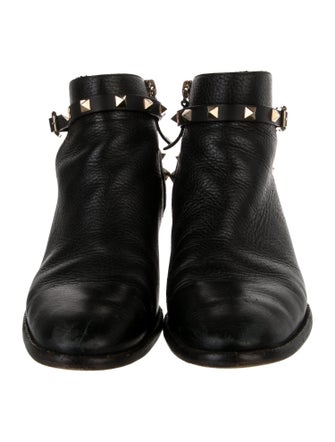 Valentino Rockstud Accents Leather Boots