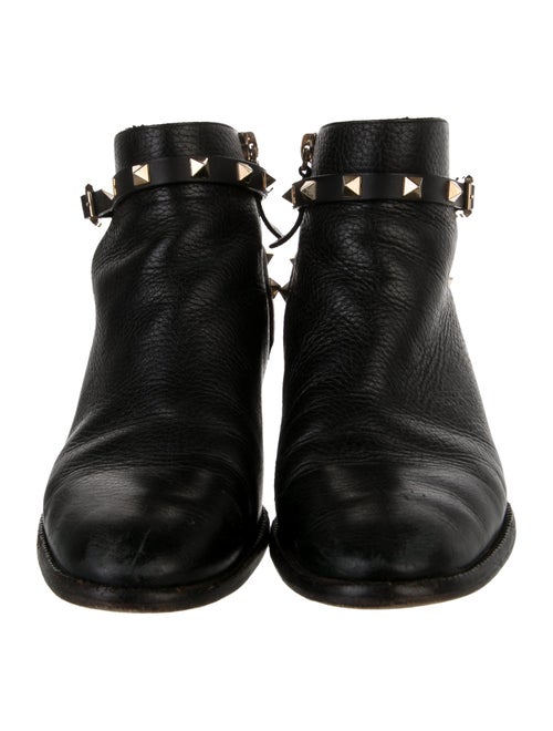Valentino Rockstud Accents Leather Boots