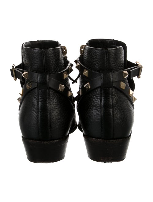 Valentino Rockstud Accents Leather Boots