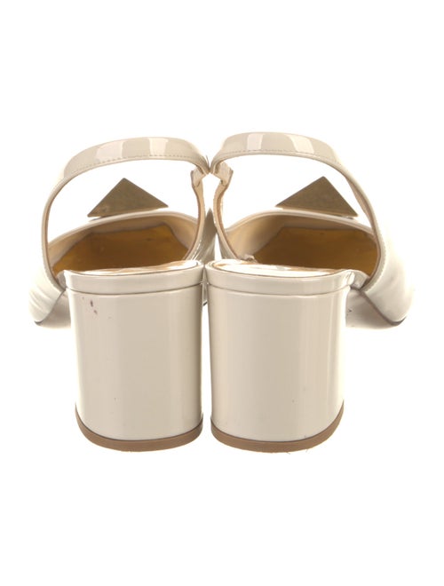 Valentino Rockstud Accents Patent Leather Slingback Pumps