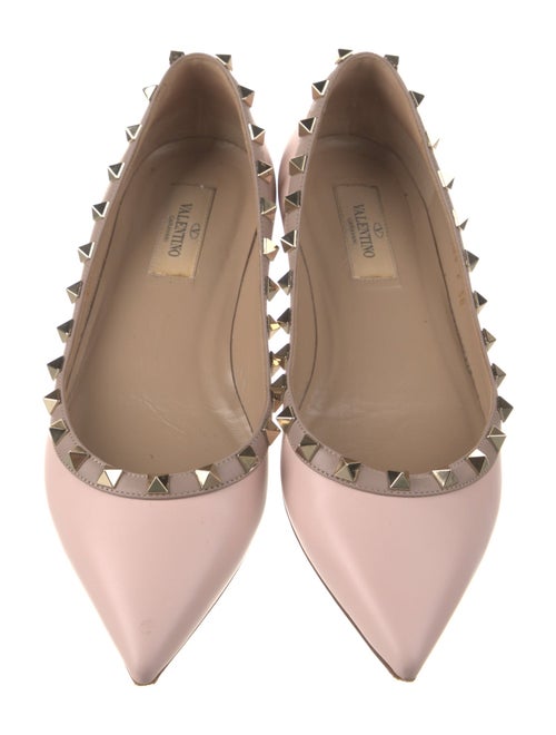 Valentino Rockstud Accents Leather Flats