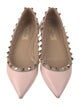 Valentino Rockstud Accents Leather Flats