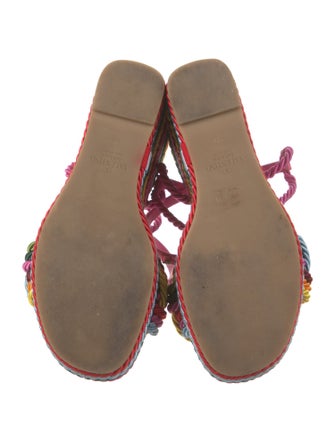 Valentino Rockstud Accents Leather Espadrilles