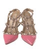 Valentino Rockstud Accents Patent Leather T-Strap Pumps