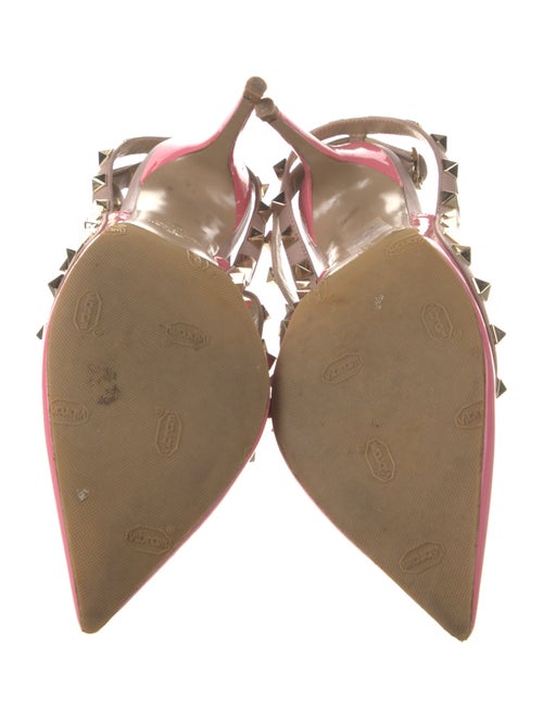 Valentino Rockstud Accents Patent Leather T-Strap Pumps