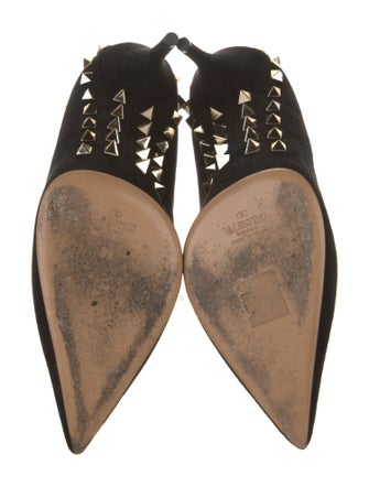 Valentino Rockstud Accents Suede Pumps