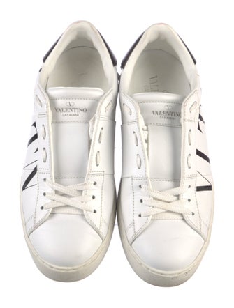 Valentino Rockstud Accents Leather Sneakers