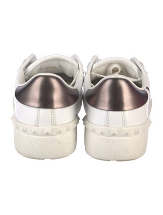 Valentino Rockstud Accents Leather Sneakers