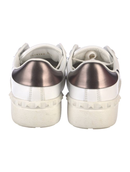 Valentino Rockstud Accents Leather Sneakers