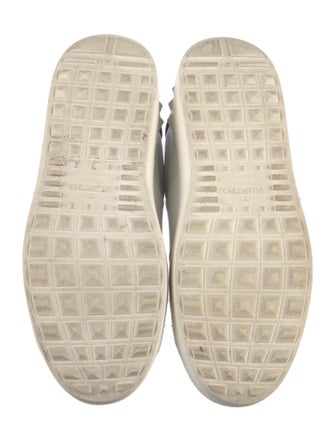 Valentino Rockstud Accents Leather Sneakers