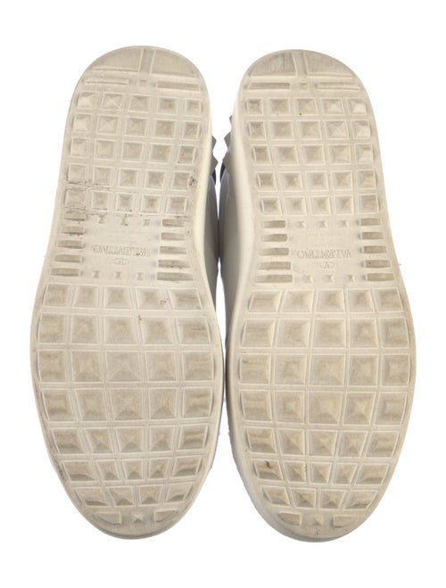 Valentino Rockstud Accents Leather Sneakers