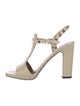 Valentino Rockstud Accents Leather Slingback Sandals