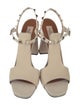 Valentino Rockstud Accents Leather Slingback Sandals