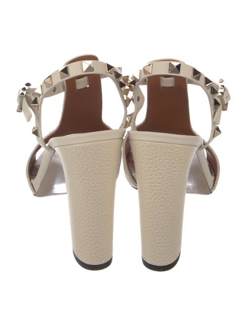 Valentino Rockstud Accents Leather Slingback Sandals