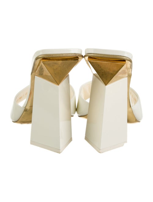 Valentino Rockstud Accents Patent Leather Slides