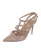 Valentino Rockstud Accents Patent Leather T-Strap Pumps