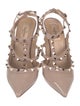 Valentino Rockstud Accents Patent Leather T-Strap Pumps
