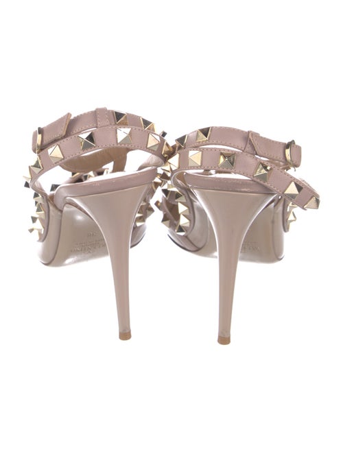 Valentino Rockstud Accents Patent Leather T-Strap Pumps