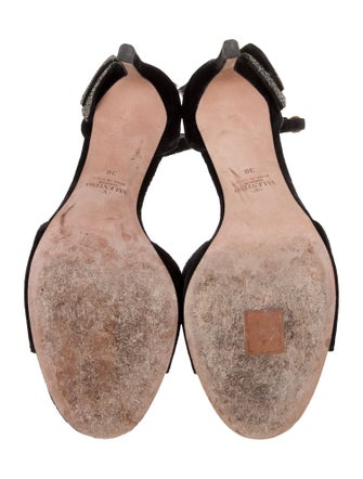 Valentino Velvet Bow Accents Sandals