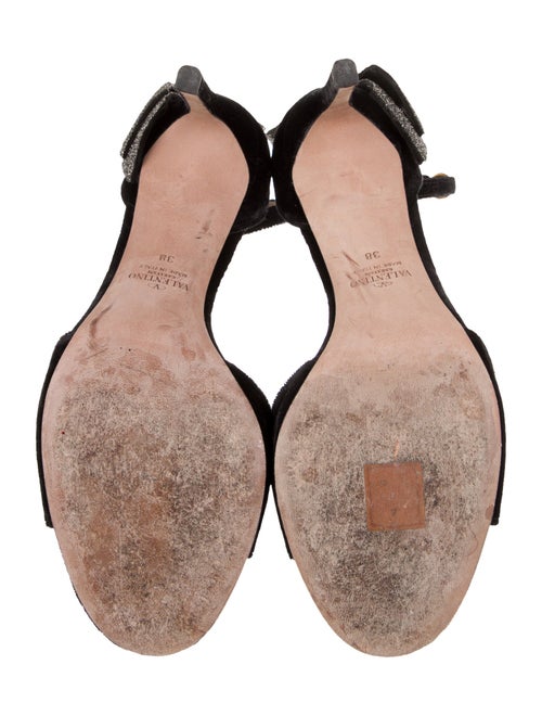 Valentino Velvet Bow Accents Sandals