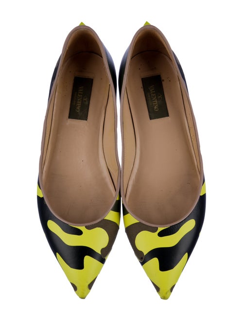 Valentino Rockstud Accents Leather Ballet Flats